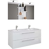 ebuy24 BudasiS badkamer dubbele wastafel wit.