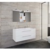ebuy24 BudasiS badkamer dubbele wastafel wit.