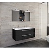 ebuy24 BudasiS badkamer dubbele wastafel zwart.