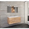 ebuy24 BudasiS badkamer dubbele wastafel eik decor.