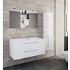 ebuy24 BudasiS badkamer dubbele wastafel wit.