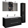 ebuy24 BudasiS badkamer dubbele wastafel zwart.