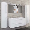 ebuy24 BudasiS badkamer dubbele wastafel wit.