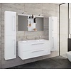 ebuy24 BudasiS badkamer dubbele wastafel wit.