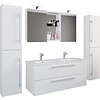 ebuy24 BudasiSS badkamer dubbele wastafel wit.