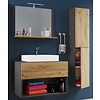 ebuy24 LendasII80 badkamer antraciet, eik decor.