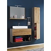 ebuy24 LendasII80 badkamer antraciet, eik decor.