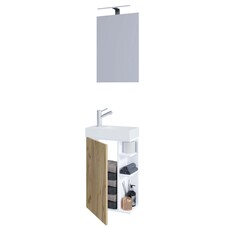 ebuy24 LumiaS badkamer wit, eik decor.