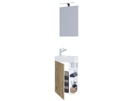 ebuy24 LumiaS badkamer wit, eik decor.