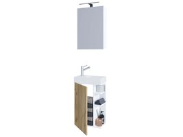 ebuy24 LumiaSS badkamer wit, eik decor.