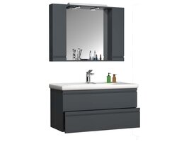 ebuy24 SiloraXL badkamer antraciet.