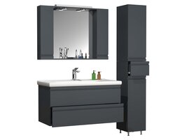 ebuy24 SiloraXL badkamer antraciet.