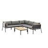 ebuy24 Nettan loungeset 2 delen zwart,grijs,naturel.