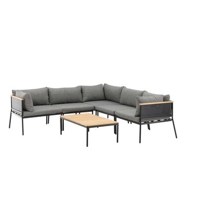 ebuy24 Nettan loungeset 2 delen zwart,grijs,naturel.