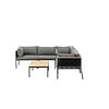 ebuy24 Nettan loungeset 2 delen zwart,grijs,naturel.