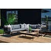 ebuy24 Nettan loungeset 2 delen zwart,grijs,naturel.