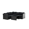 ebuy24 Haiti loungeset 4 delen zwart.