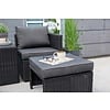 ebuy24 Quad loungeset 5 delen zwart.