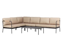 ebuy24 Pehnna loungeset 2 delen beige,zwart.