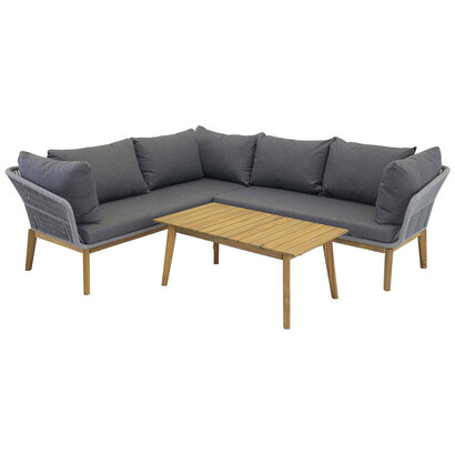 ebuy24 Chania loungeset 2 delen grijs,naturel.