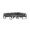 ebuy24 Texas loungeset 2 delen grijs,zwart.