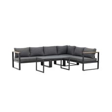 ebuy24 Texas loungeset 2 delen grijs,zwart.