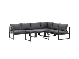 ebuy24 Texas loungeset 2 delen grijs,zwart.