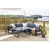 ebuy24 Texas loungeset 2 delen grijs,zwart.