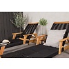 ebuy24 Acacia loungeset 3 delen zwart,naturel.