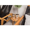 ebuy24 Acacia loungeset 3 delen zwart,naturel.