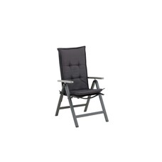 ebuy24 Lina tuinkussen hoge rug donkergrijs.