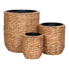 ebuy24 Hanoi planten schuilplaatsen set van 3 stuks. buitenshuis naturel.