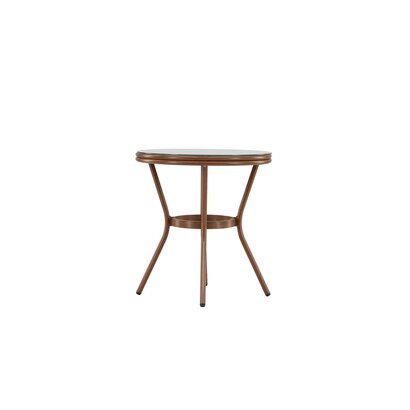 ebuy24 Loures café tafel Ø70 bruin.