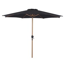 ebuy24 Felix parasol Ø300cm zwart,teak.