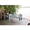 ebuy24 Parma tuinmeubelset tafel, 2 stoelen  grijs.