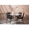 ebuy24 Lina tuinmeubelset tafel Ø120cm beige, 4 stoelen Lindos zwart.