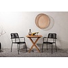 ebuy24 Kenya tuinmeubelset tafel, 2 stoelen naturel,zwart.