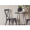 ebuy24 Bacong tuinmeubelset tafel, 2 stoelen zwart,donkergrijs.