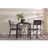 ebuy24 Borneo tuinmeubelset tafel, 2 stoelen zwart.