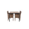 ebuy24 Break tuinmeubelset tafel 90x150cm naturel, 4 stoelen Malina naturel.