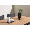 ebuy24 Break tuinmeubelset tafel 90x150cm naturel, 4 stoelen Malina zwart.