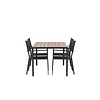 ebuy24 Break tuinmeubelset tafel 90x150cm naturel, 4 stoelen Copacabana zwart.