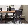 ebuy24 Break tuinmeubelset tafel 90x150cm naturel, 4 stoelen Copacabana zwart.
