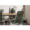 ebuy24 Break tuinmeubelset tafel 90x150cm naturel, 4 stoelen Bois groen.