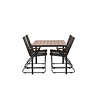 ebuy24 Break tuinmeubelset tafel 90x150cm naturel, 4 stoelen Bois zwart.