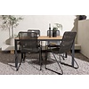 ebuy24 Break tuinmeubelset tafel 90x150cm naturel, 4 stoelen Bois zwart.