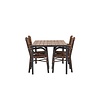 ebuy24 Break tuinmeubelset tafel 90x150cm naturel, 4 stoelen Galera bruin.