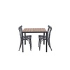 ebuy24 Break tuinmeubelset tafel 90x150cm naturel, 4 stoelen Peking donkergrijs.