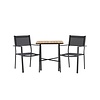 ebuy24 Holmbeck tuinmeubelset tafel, 2 stoelen naturel,zwart.