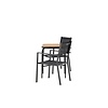 ebuy24 Holmbeck tuinmeubelset tafel, 2 stoelen naturel,zwart.